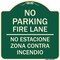 Signmission No Estacione Zona Contra Incendio Heavy-Gauge Aluminum Architectural Sign, 18" H, G-1818-23848 A-DES-G-1818-23848 - alternate 1